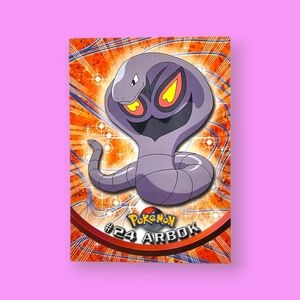 Pokemon 1999 TOPPS Arbok #24 Blue Logo TV Animation Edition Card